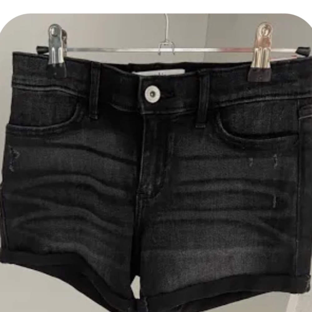 Girls black Jean shorts Abercrombie kids size 11/12